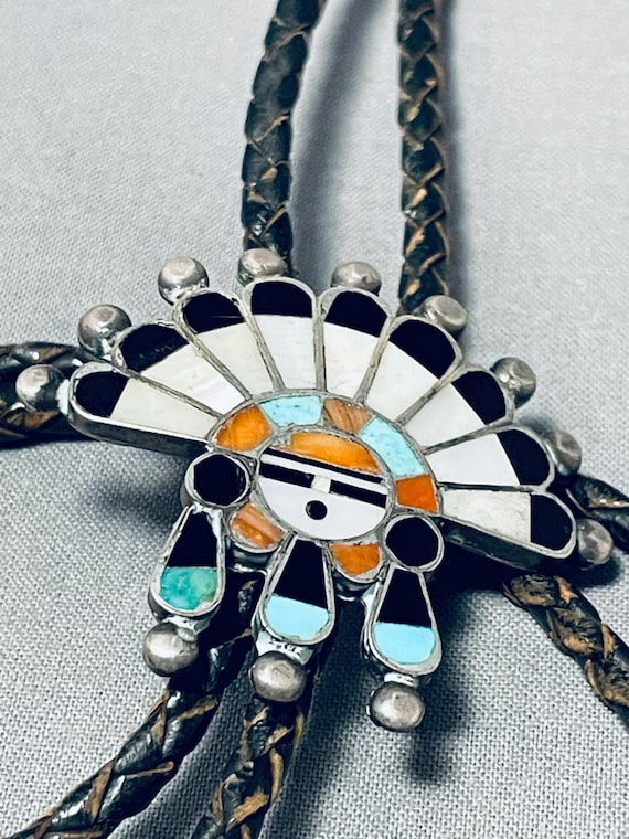Exceptional Vintage Native American Zuni Inlay Turquoise Lapis Sunfaces Sterling Silver Bracelet Exceptional Vintage Native American Zuni Inlay Turquoise Lapis Sunfaces Sterling Silver Bracelet