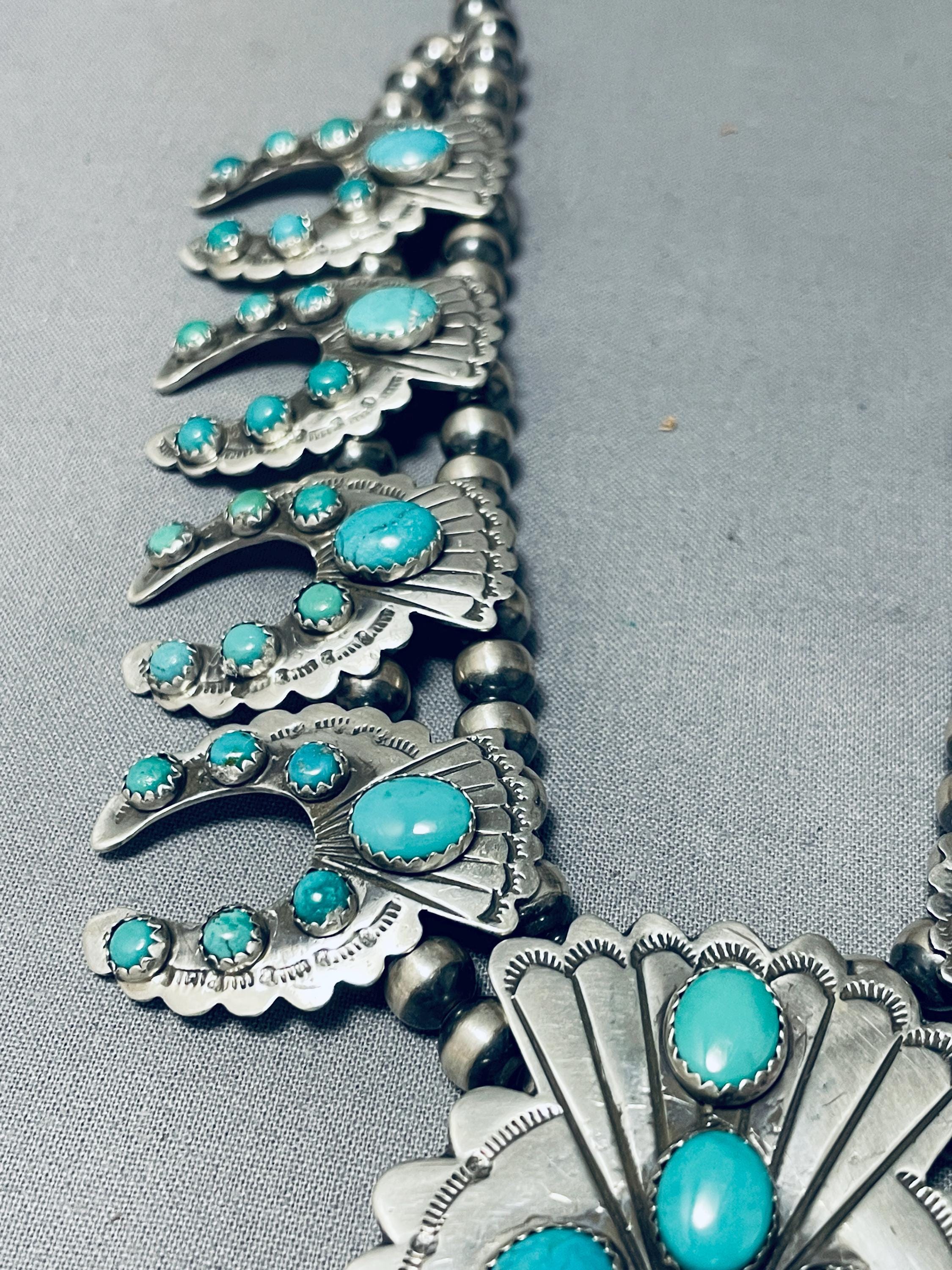 Naja Squash Bintage Native American Navajo Blossom Sterling Silver