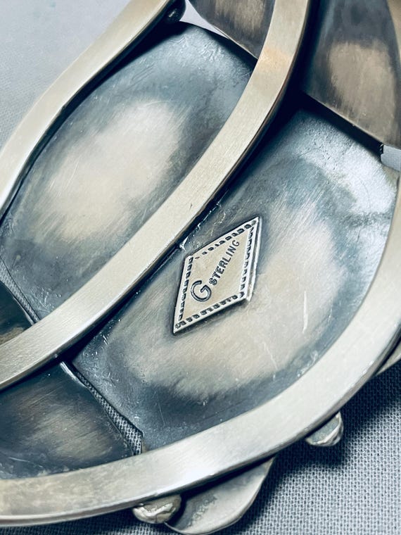 Native American Important Francisco Gomez Turquoise Sterling Silver Bracelet Native American Important Francisco Gomez Turquoise Sterling Silver Bracelet