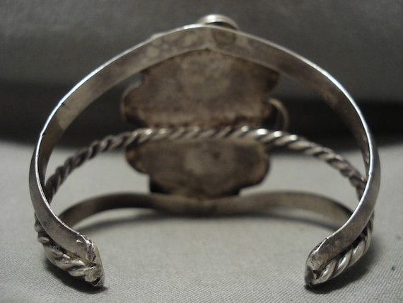 Opulent Vintage Navajo Gaspeite Sterling Silver Native American Bracelet Old Opulent Vintage Navajo Gaspeite Sterling Silver Native American Bracelet Old