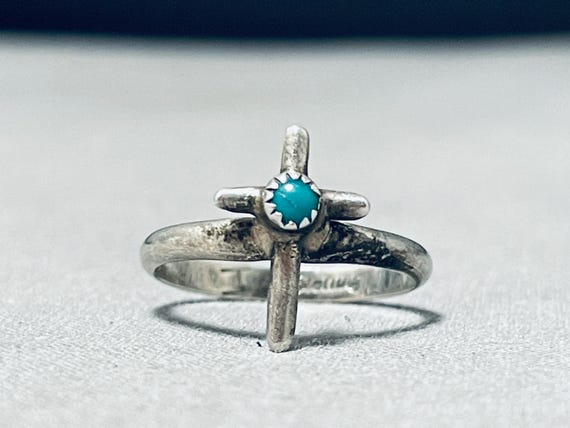 ヴィンテージ Navajo sterling silver リングL536 Special Vintage Native American Navajo Malachite Sterling Silver