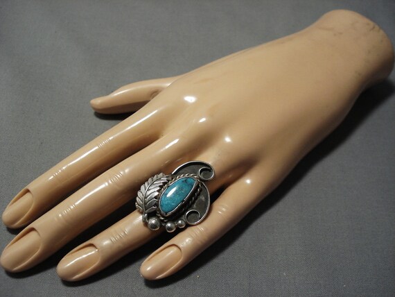 Important Fox Turquoise Vintage Native American N… - image 6