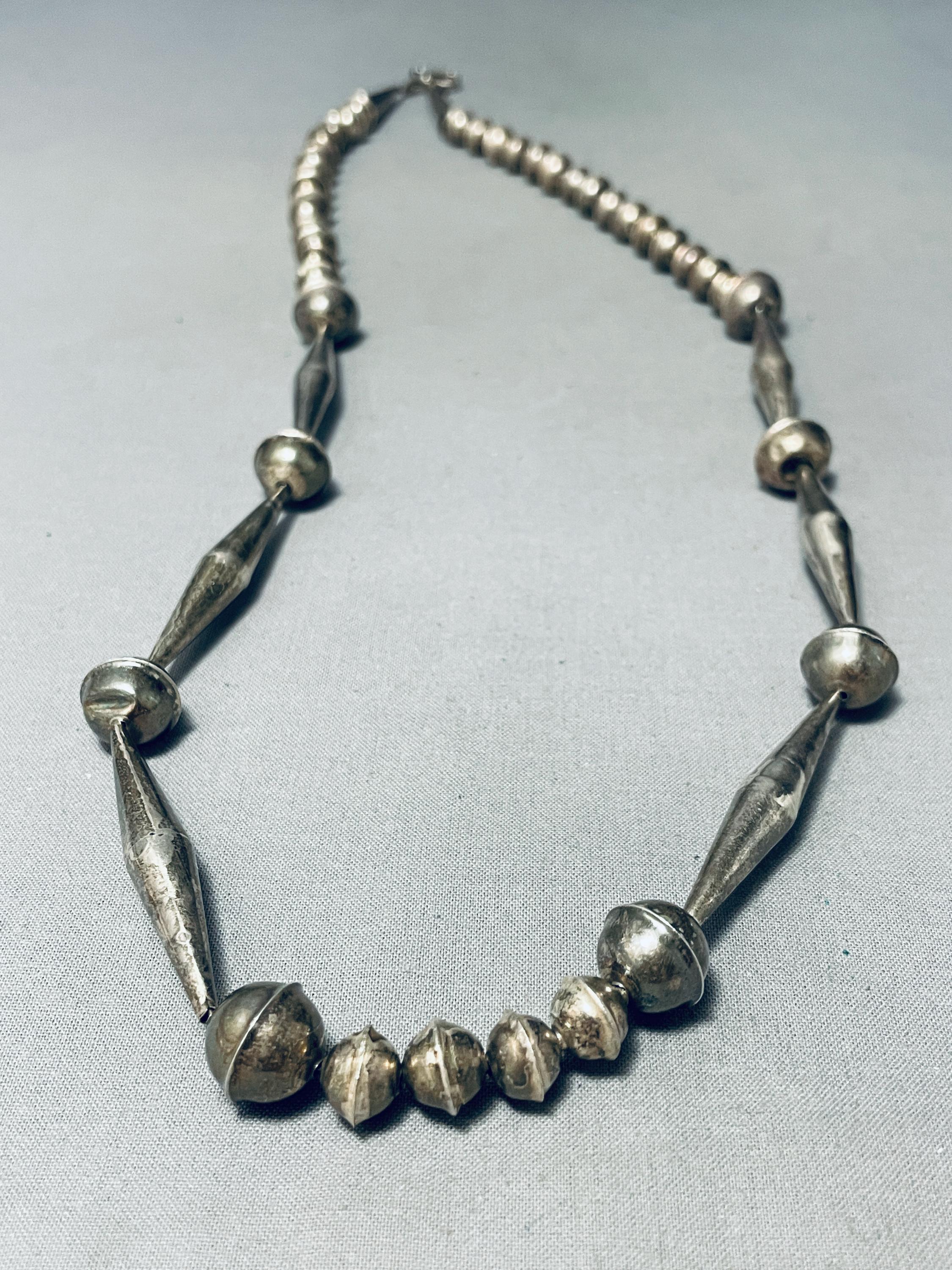 美品 NAVAJO 90's OLD シルバー 2.5mm細角チェーン 60cm Rare Older Longer Vintage Native American Navajo Torpedo Sterling