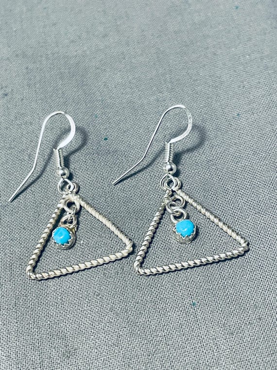 Clothes Hanger Vintage Native American Navajo Turquoise Sterlingsilver Earrings Clothes Hanger Vintage Native American Navajo Turquoise Sterlingsilver Earrings