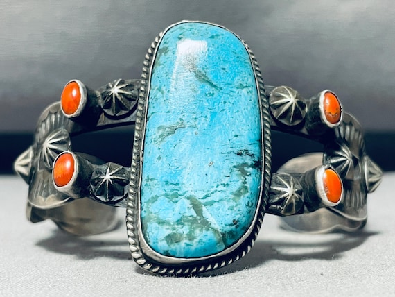 Dropdead Fab Vintage Native American Navajo Spiny Shell Sterling Silver Bracelet Dropdead Fab Vintage Native American Navajo Spiny Shell Sterling Silver Bracelet