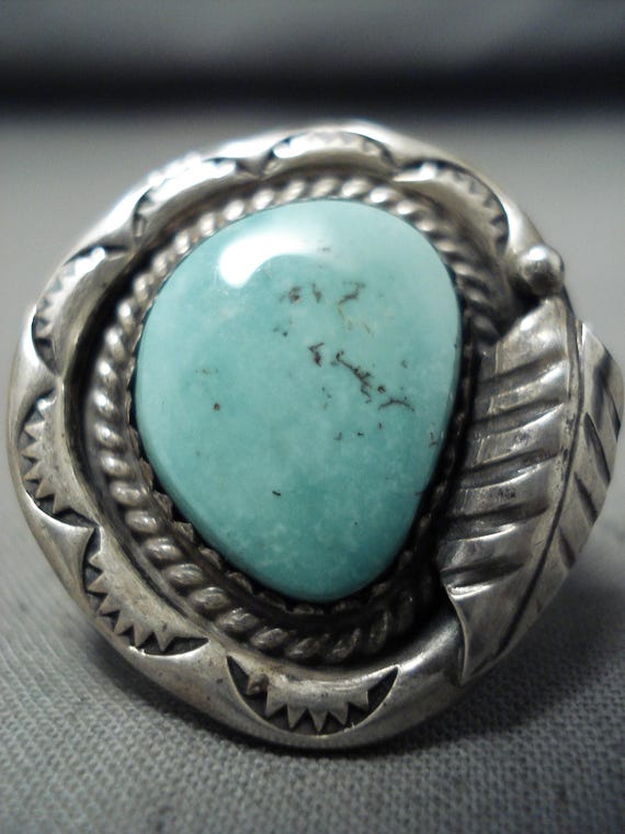Glamorous Native American Navajo Damale Turquoise Sterling Silver Bracelet Glamorous Native American Navajo Damale Turquoise Sterling Silver Bracelet