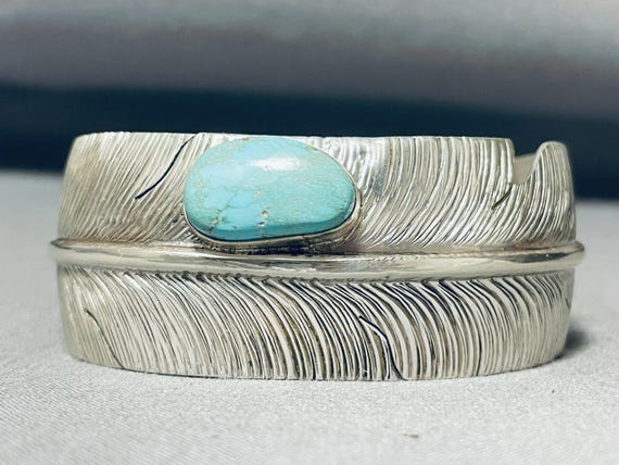 Important Ben Begaye (d.) Vintage Native American Navajo Hand Carved Toad Turquoise Ring Important Ben Begaye (d.) Vintage Native American Navajo Hand Carved Toad Turquoise Ring