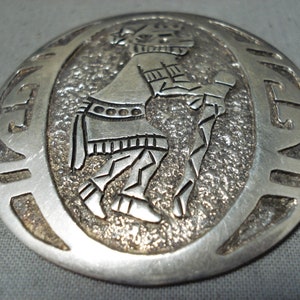 Phenomenal John Smith Vintage Native American Navajo Sterling Silver Kachina Pin Phenomenal John Smith Vintage Native American Navajo Sterling Silver Kachina Pin