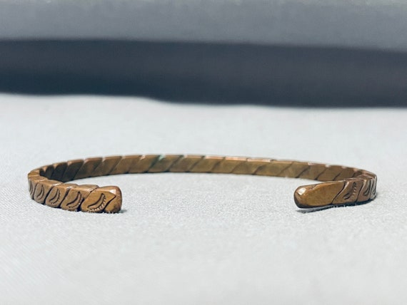 Special Vintage Native American Navajo Copper Bra… - image 4