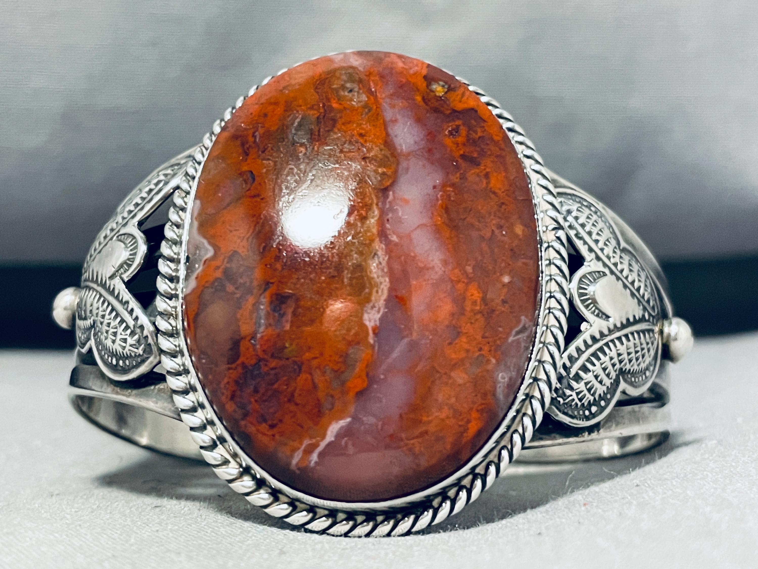Remarkable Vintage Navajo Wide Sterling Silver Bracelet Native American Old Remarkable Vintage Navajo Wide Sterling Silver Bracelet Native American Old