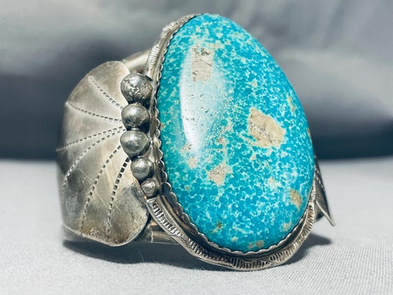 Superlative Vintage Native American Navajo Sterling Silver Gilbert Turquoise Coral Bracelet Superlative Vintage Native American Navajo Sterling Silver Gilbert Turquoise Coral Bracelet