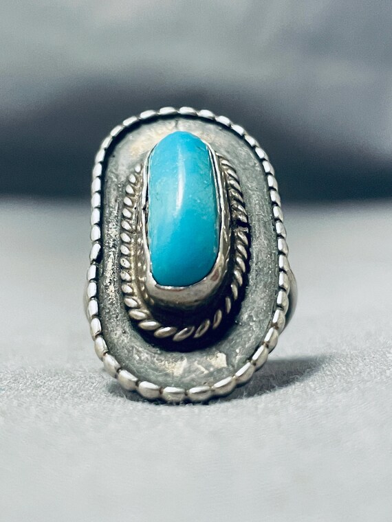 Native American Wonderful Vintage Kingman Turquioise Sterling Silver Ring - Make An Offer!