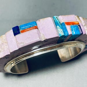 Gasp! 6.5 Inch Wrist Native American Navajo Purple Stichtite Sterling Silver Bracelet Gasp! 6.5 Inch Wrist Native American Navajo Purple Stichtite Sterling Silver Bracelet