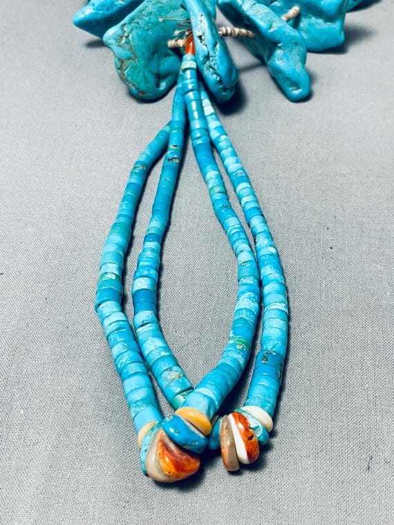 212 Gram Vintage Navajo Chunky Nugget Heishi Native American Necklace Old 212 Gram Vintage Navajo Chunky Nugget Heishi Native American Necklace Old