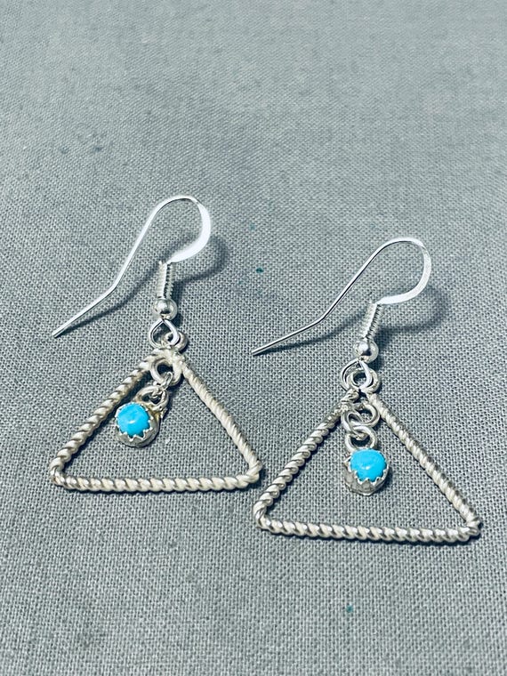 Clothes Hanger Vintage Native American Navajo Turquoise Sterlingsilver Earrings Clothes Hanger Vintage Native American Navajo Turquoise Sterlingsilver Earrings