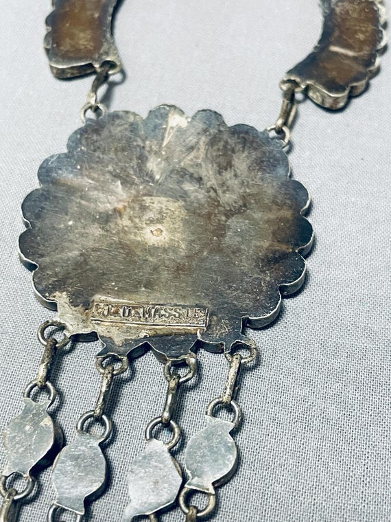 Important Vintage Native American Zuni Turquoise Coral Jet Sterling Silver Sunface Necklace Important Vintage Native American Zuni Turquoise Coral Jet Sterling Silver Sunface Necklace