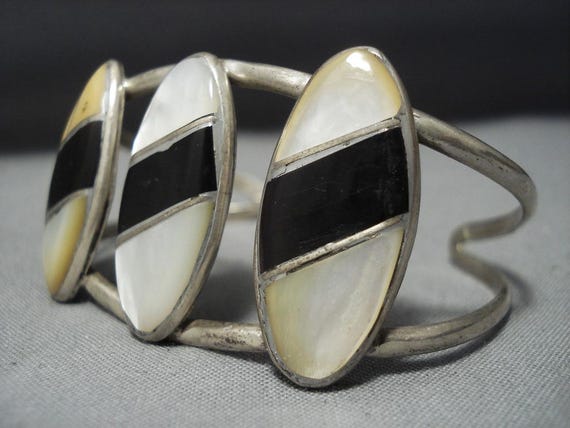 Wonderful Vintage Native American Navajo Sterling… - image 3