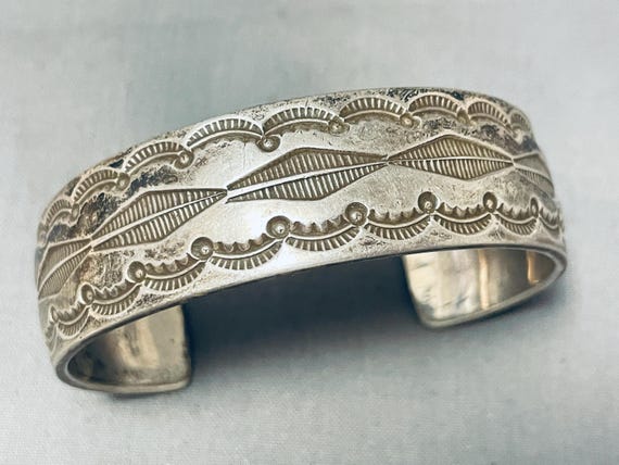 Sensational Native American Navajo Sterling Silver Bracelet Signed J. Nelson Sensational Native American Navajo Sterling Silver Bracelet Signed J. Nelson