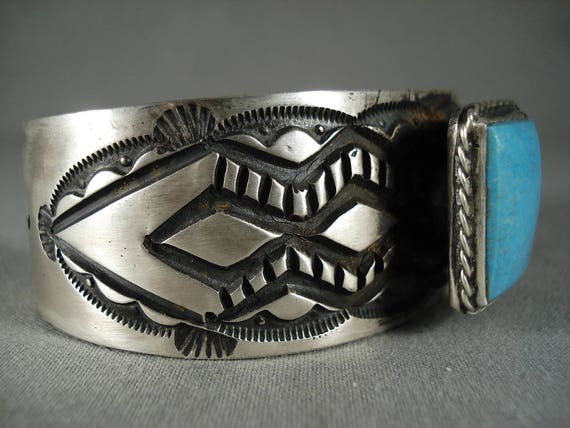 Stunning Vintage Navajo 'Squared Sleeping' Turquo… - image 3