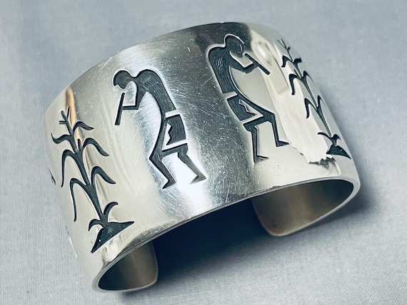 Important Vintage Native American Hopi Sterling Silver Ring Important Vintage Native American Hopi Sterling Silver Ring