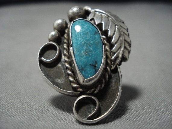 Important Fox Turquoise Vintage Native American N… - image 2