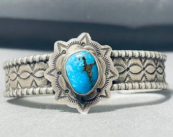 Expressive Navajo Coral Sterling Silver Bracelet Native American Expressive Navajo Coral Sterling Silver Bracelet Native American