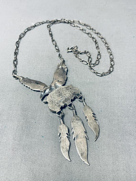 Outstanding Vintage Native American Navajo Sleeping Beauty Turquoise Sterling Silver Necklace Outstanding Vintage Native American Navajo Sleeping Beauty Turquoise Sterling Silver Necklace