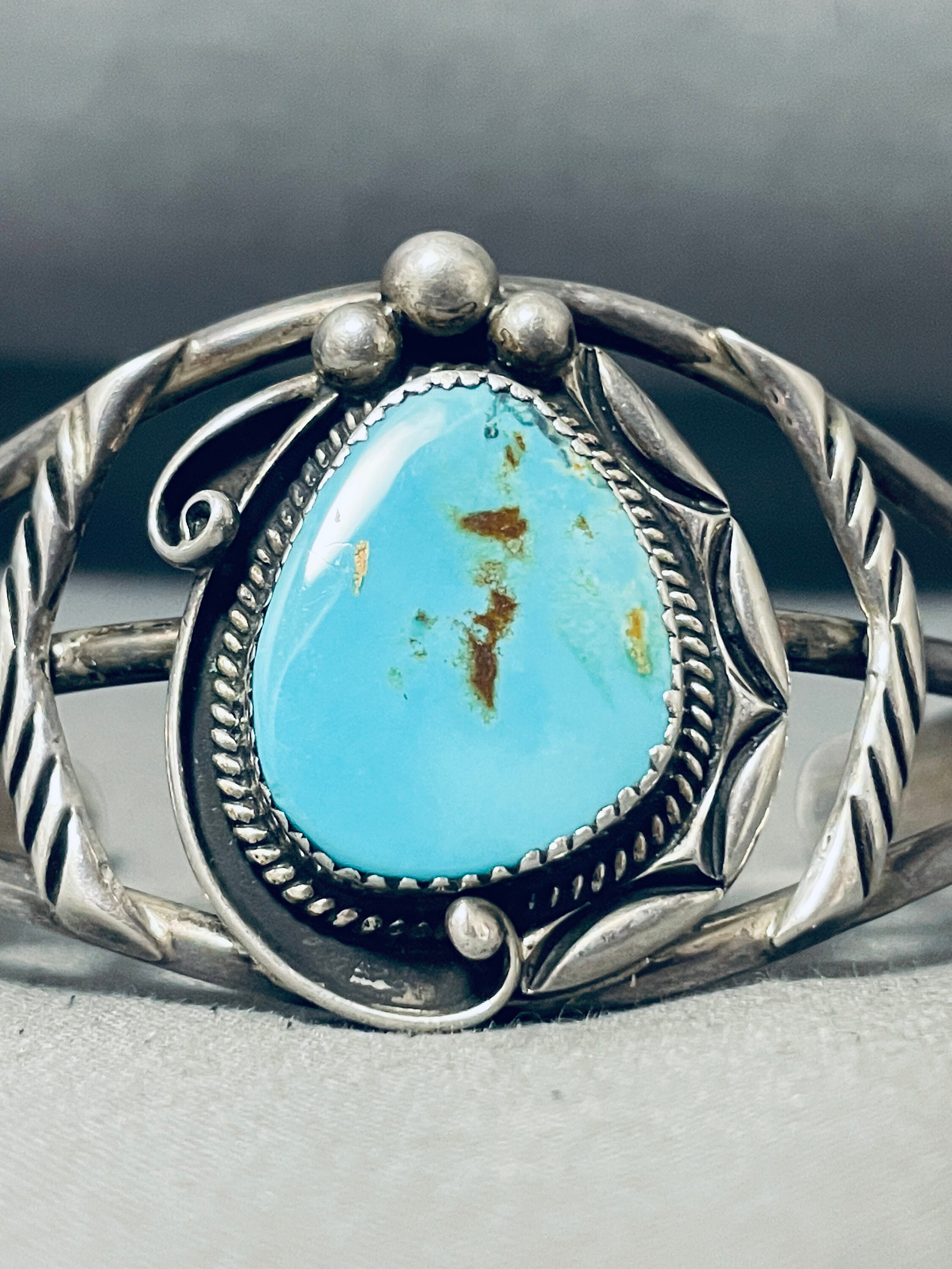 Unique Vintage Native American Navajo Pilot Mountain Turquoise Sterling Silver Pin Unique Vintage Native American Navajo Pilot Mountain Turquoise Sterling Silver Pin
