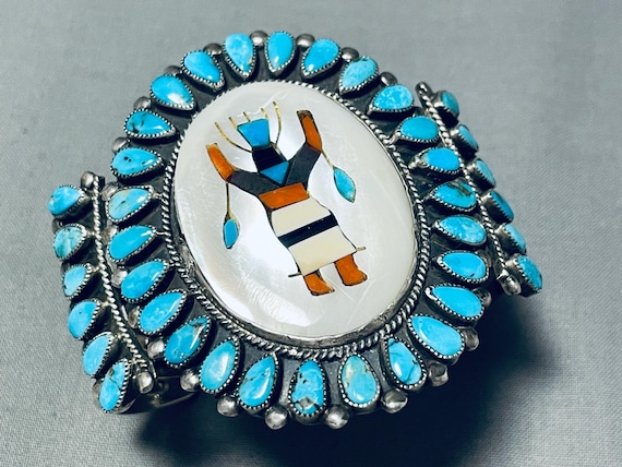Victor Trujillo Exceptional Native American Navajo Coral Sterling Silver Bracelet Victor Trujillo Exceptional Native American Navajo Coral Sterling Silver Bracelet