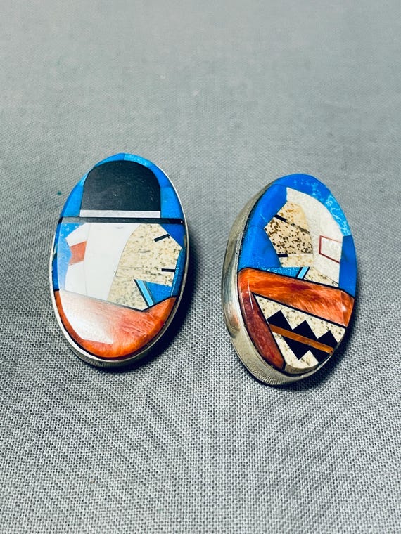 Top 5 Inlayers Currently Native American Navajo Turquoise Sterling Silver Earrings Top 5 Inlayers Currently Native American Navajo Turquoise Sterling Silver Earrings