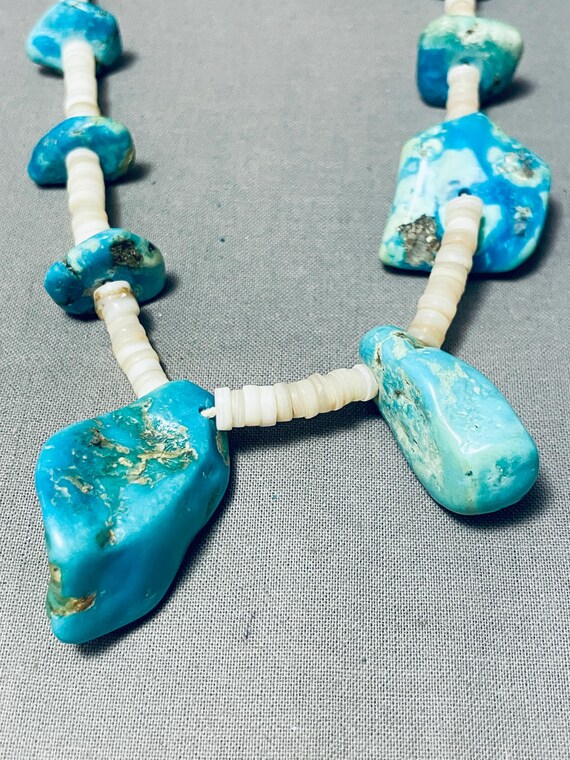 Opulent Vintage Native American Navajo Turquoise Heishi Bisbee Jacla Necklace Old Opulent Vintage Native American Navajo Turquoise Heishi Bisbee Jacla Necklace Old