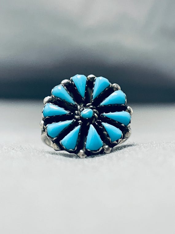 Opulent Vintage Native American Navajo Old Sleeping Beauty Turquoise Sterling Silver Bracelet Opulent Vintage Native American Navajo Old Sleeping Beauty Turquoise Sterling Silver Bracelet