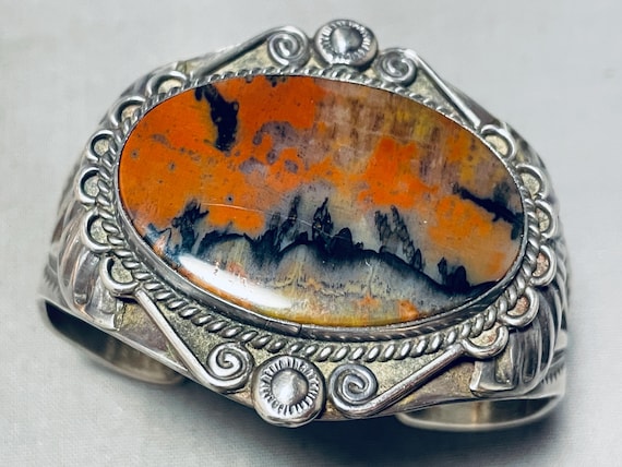 One Of Most Unique Ever Vintage Native American Navajo Petrified Wood Sterling Silver Bracelet One Of Most Unique Ever Vintage Native American Navajo Petrified Wood Sterling Silver Bracelet