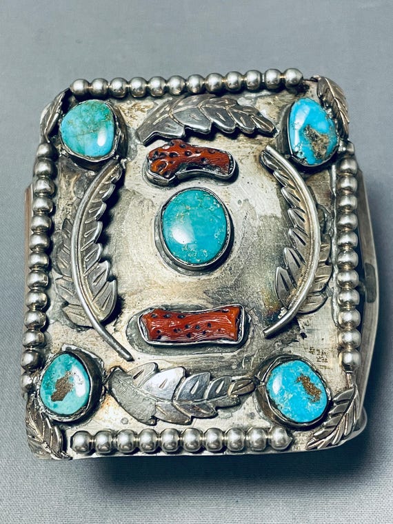 Native American Important Anna Begay Turquoise Sterling Silver Easter Blue Bracelet Old Native American Important Anna Begay Turquoise Sterling Silver Easter Blue Bracelet Old