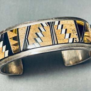 Tommy Jackson Best Vintage Tigers Eye Inlay Sterling Silver Bracelet - Make An Offer!