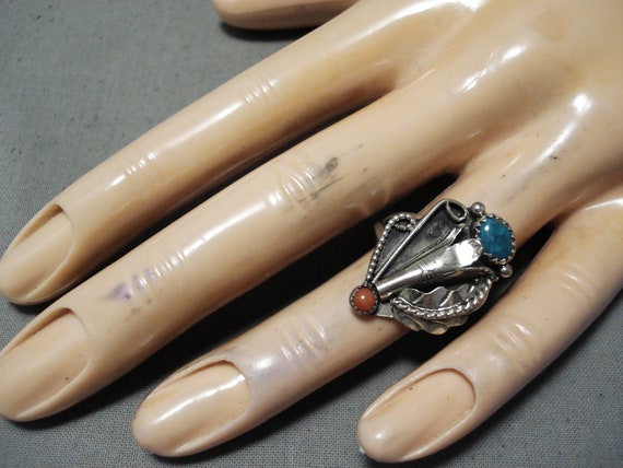 Amazing Vintage Native American Navajo Turquoise … - image 7