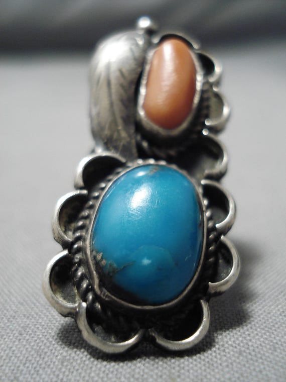 Important Vintage Native American Navajo Bisbee Turquoise Sterling Silver Bracelet Old Important Vintage Native American Navajo Bisbee Turquoise Sterling Silver Bracelet Old
