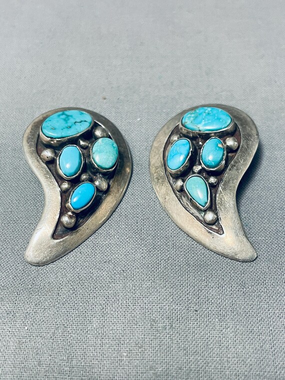 Interesting Vintage Native American Navajo Sterling Silver Wing Earrings Interesting Vintage Native American Navajo Sterling Silver Wing Earrings