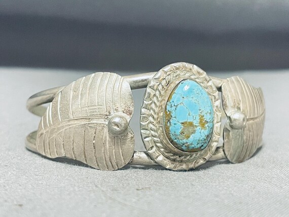 Marvelous Vintage Native American Navajo #8 Turquoise Mine Sterling Silver Bracelet Marvelous Vintage Native American Navajo #8 Turquoise Mine Sterling Silver Bracelet