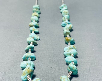 Native American Breathtaking Vintage Santo Domingo Royston Turquoise Shell Necklace - Make An Offer!