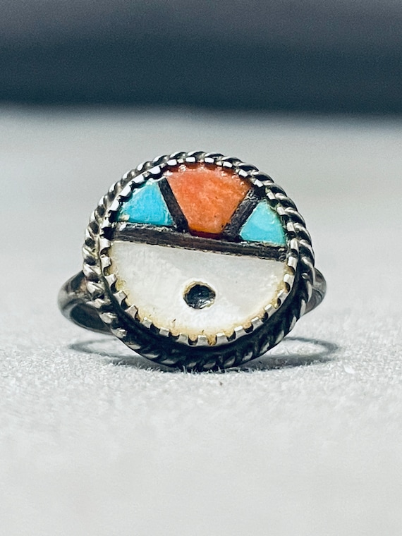 Very Old Vintage Native American Zuni Turquoise C… - image 1
