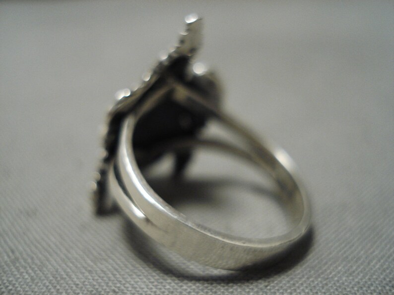 Important Navajo Horned Toad Sterling Silver Native American Ring