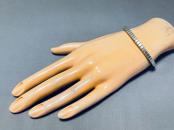 Amazing Ml Tsosie Native American Navajo Sterling Silver Bracelet Signed M.l. Tsosie Amazing Ml Tsosie Native American Navajo Sterling Silver Bracelet Signed M.l. Tsosie