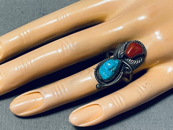 Outstanding Vintage Native American Navajo Blue G… - image 6