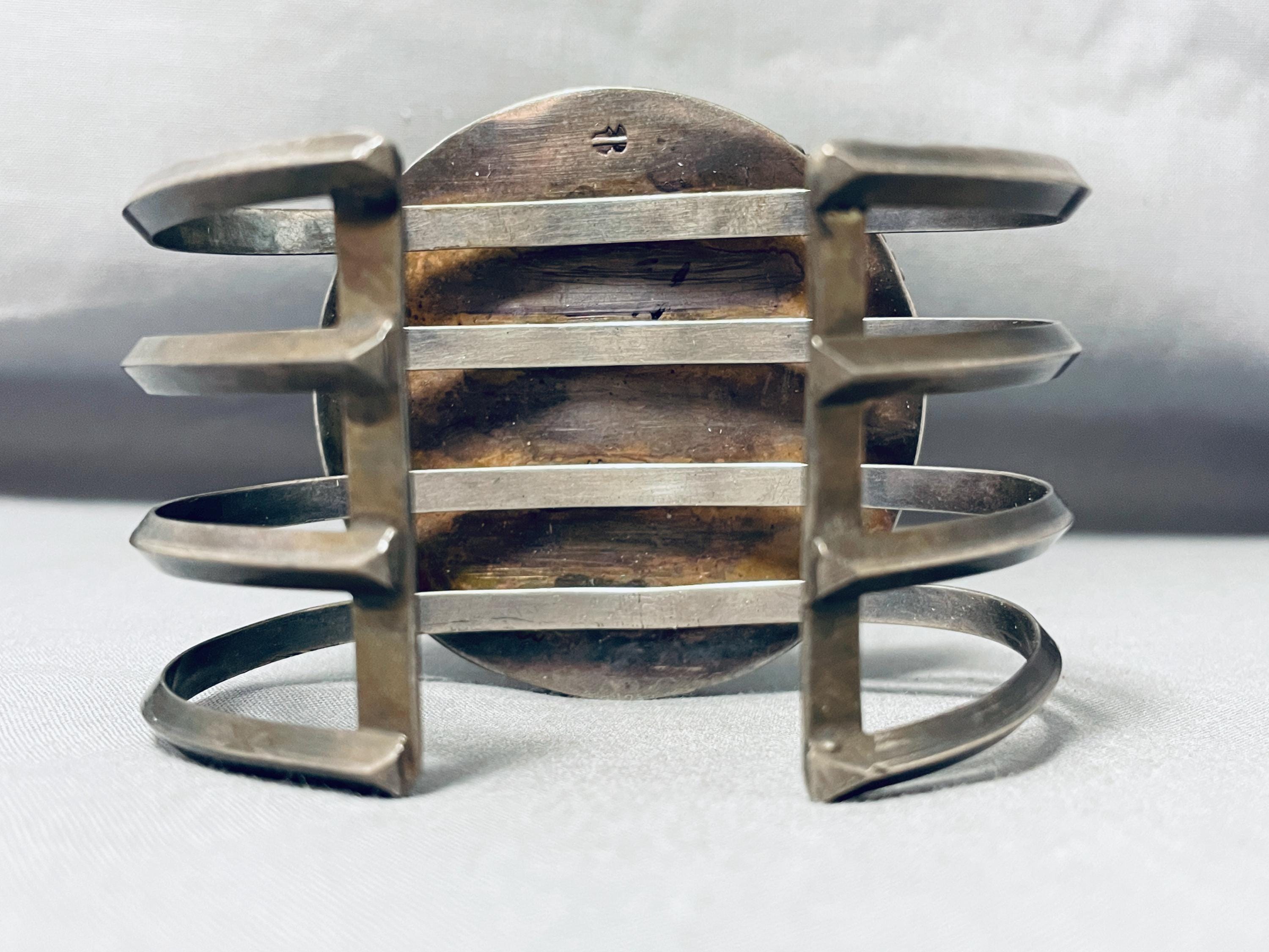Native American Navajo Leaf Garden Vintage Turquoise Sterling Silver ...