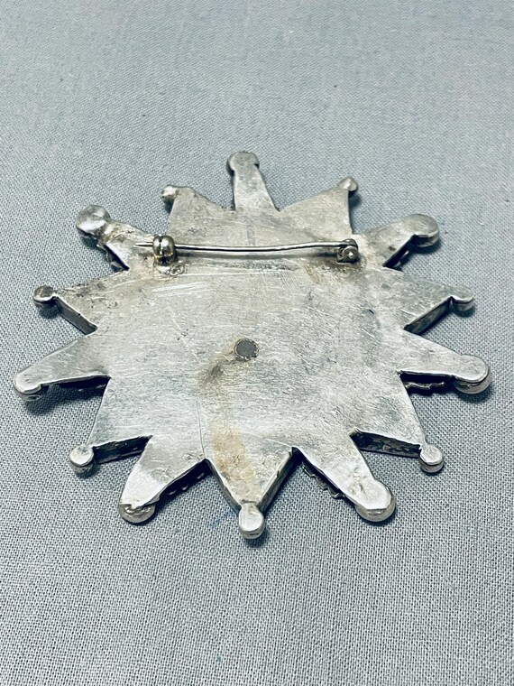 Incomparable Vintage Native American Navajo Blue Gem Turquoise Sterling Silver Pin Incomparable Vintage Native American Navajo Blue Gem Turquoise Sterling Silver Pin