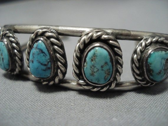 Amazing Vintage Navajo Turquuoise Sterling Silver… - image 7