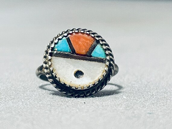 Very Old Vintage Native American Zuni Turquoise C… - image 2