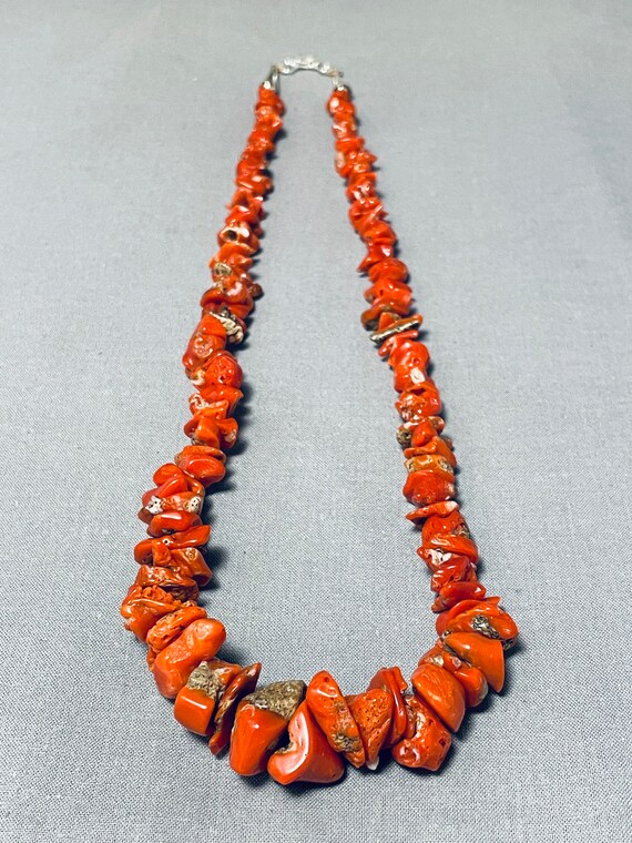 Buy Native American Stunning Santo Domingo Coral Sterling Silver