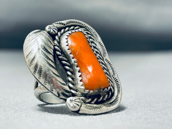 Marvelous Vintage Native American Navajo Coral St… - image 3